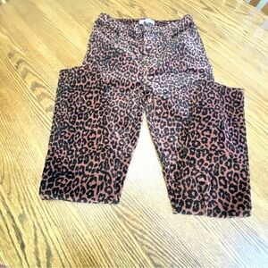 Loft animal print cords.  High waist skinny.